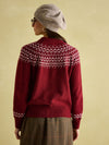 Eve Red Festive Fair Isle Jumper