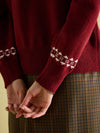 Eve Red Festive Fair Isle Jumper