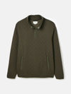 Malton Green Quilted Jersey Pullover Sweatshirt