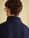 Malton Navy Quilted Jersey Pullover Sweatshirt