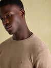 Jarvis Light Brown Crew Neck Knitted Jumper