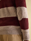 Seymour Burgundy & Cream Knitted Rugby Shirt