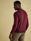 Jarvis Burgundy Red Crew Neck Knitted Jumper