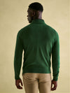 Hillside Green Quarter Zip Knit Jumper