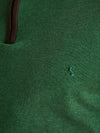 Hillside Green Quarter Zip Knit Jumper