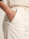 Cream Slim Fit Chino Trousers