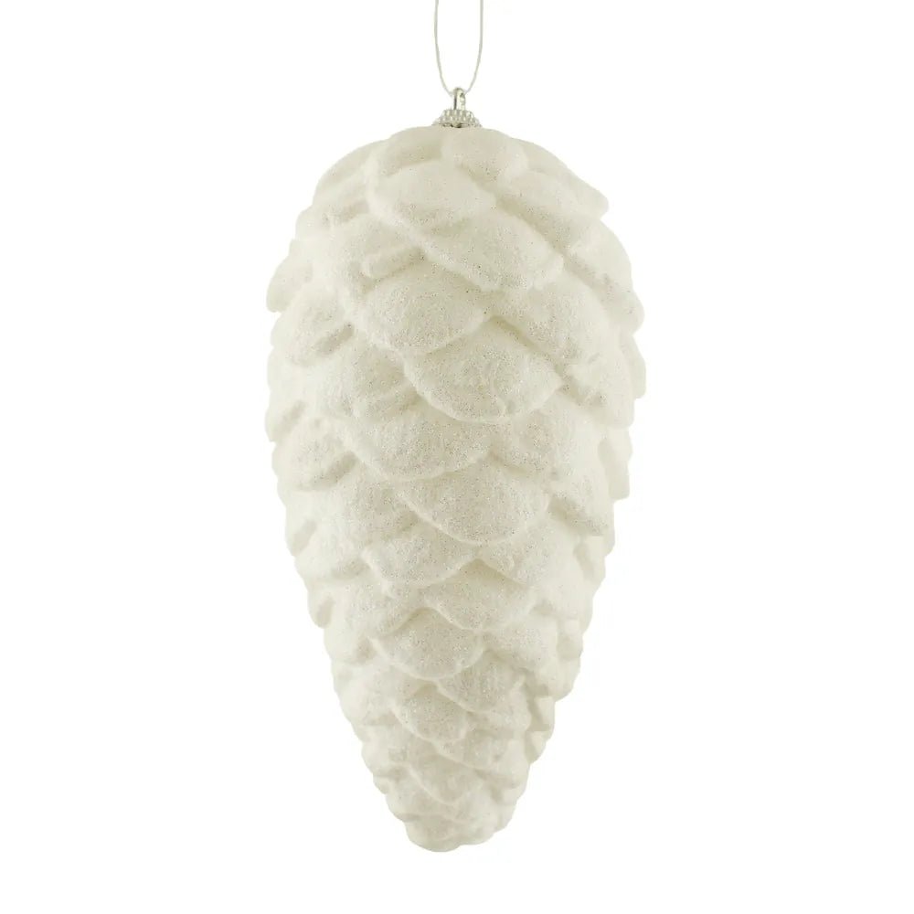 23cm Glittered Hanging Pinecone - RUTHERFORD & Co