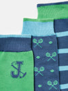 Striking Blue/Green Pack Of Three Socks