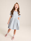 Skye Blue Stripe T-Shirt Dress