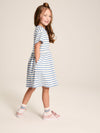 Skye Blue Stripe T-Shirt Dress