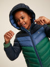 Cairn Colourblock Navy Showerproof Padded Jacket