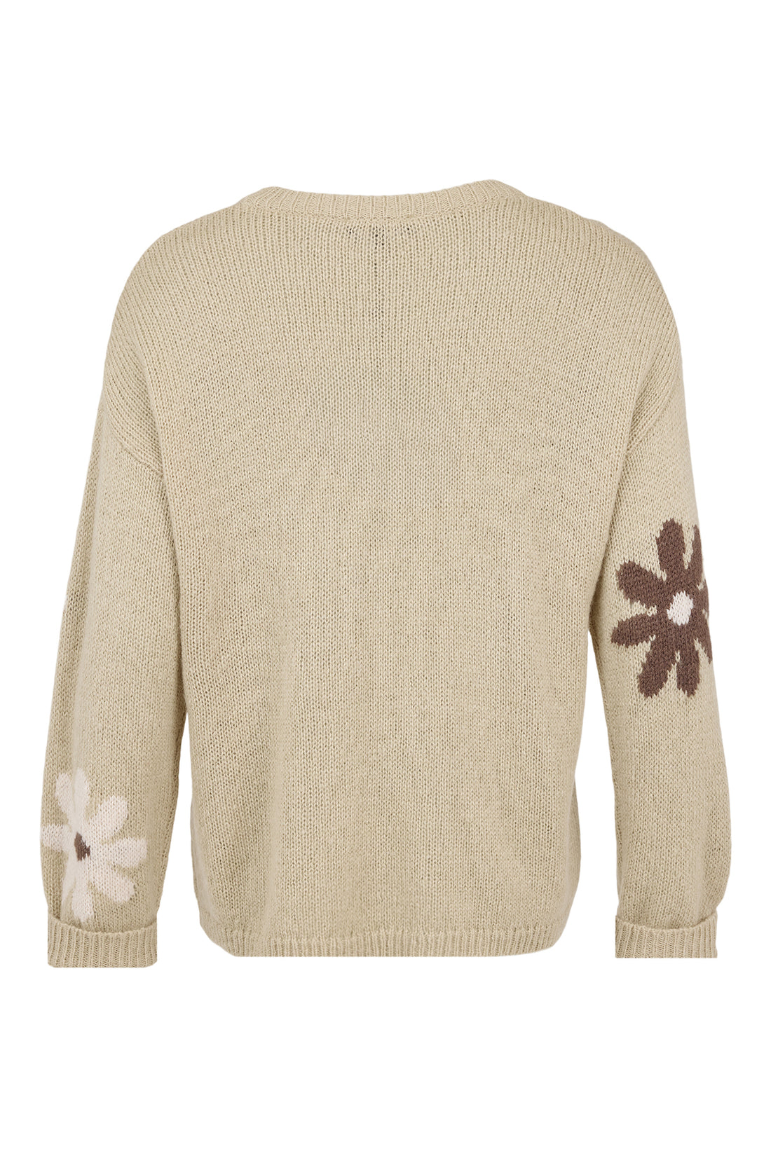 Sunday Floral Round Neck Jumper - Walnut Mel Combo