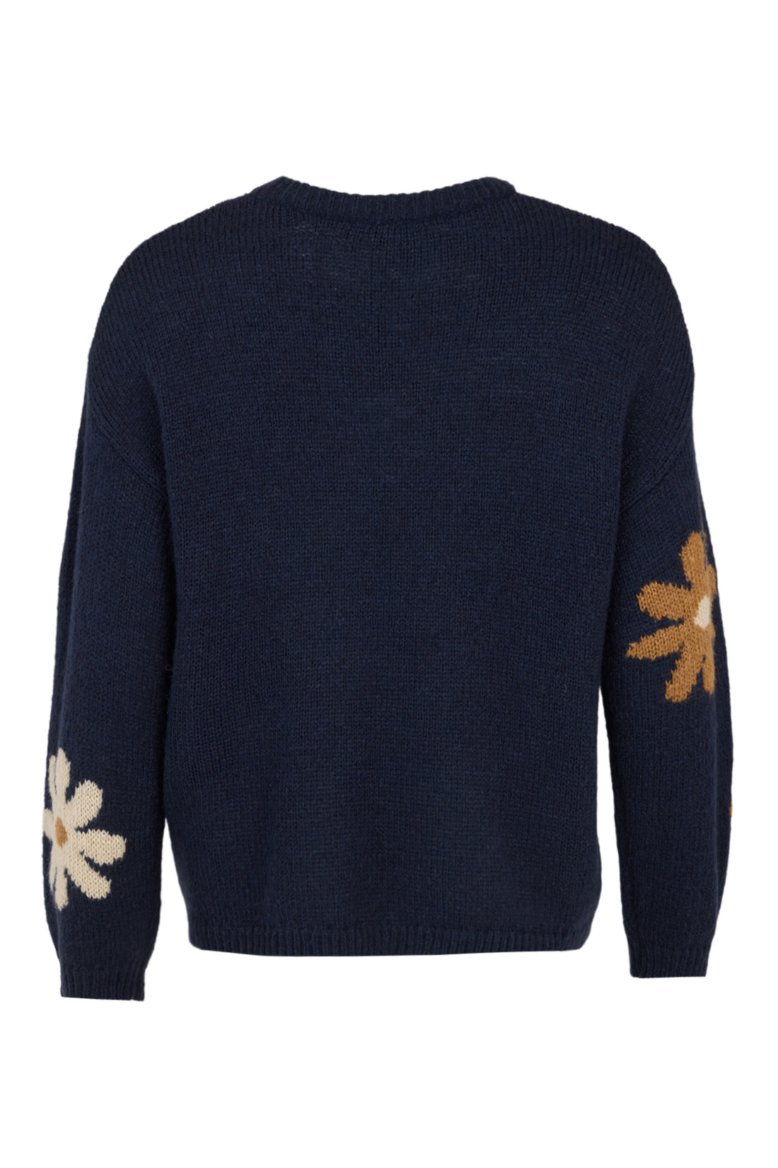 Sunday Floral Round Neck Jumper - Maritime Blue Combo