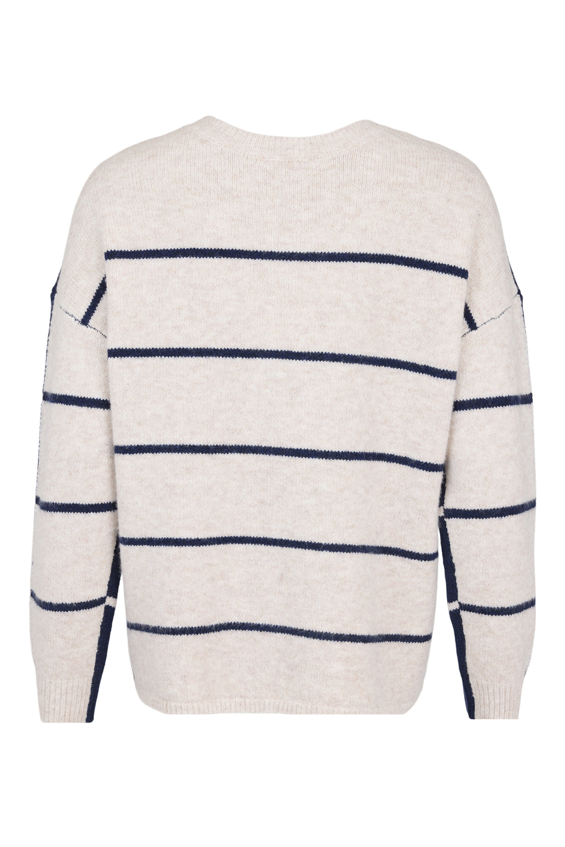 Sunday Striped Round Neck Jumper - Maritime Blue Combo