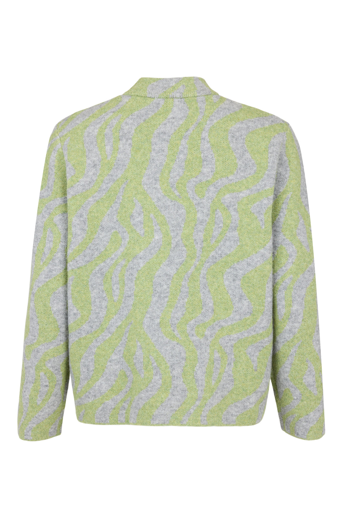 Sunday Abstract Turtle Neck Jumper - Herb Green Combo