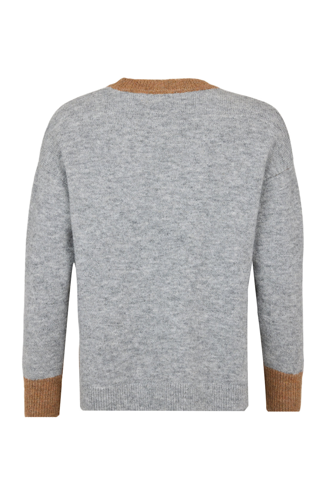Sunday Abstract V-Neck Jumper - Rubber Combo