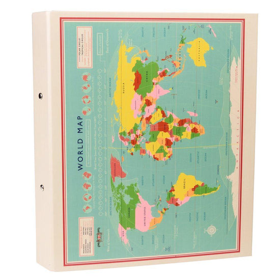 Ring binder - World Map - RUTHERFORD & Co