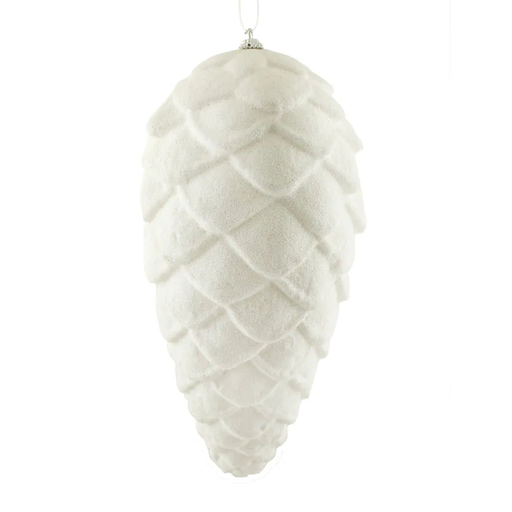 27cm Glittered Hanging Pinecone - RUTHERFORD & Co