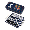 Travel chess and draughts game in a tin - RUTHERFORD & Co