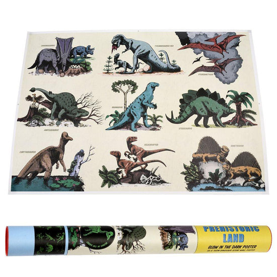 Glow in the dark poster - Prehistoric Land - RUTHERFORD & Co