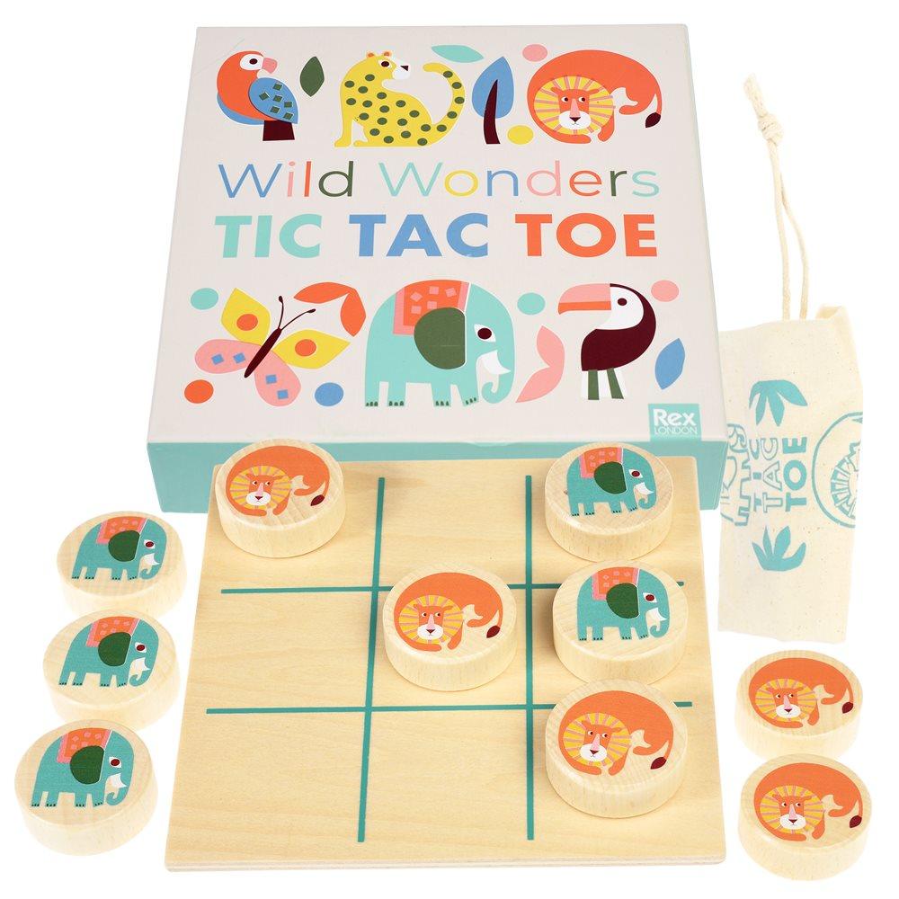 Wooden tic-tac-toe - Wild Wonders - RUTHERFORD & Co