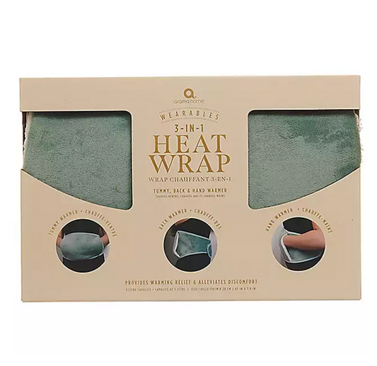 Green Fleece 3 in 1 Hot Water Bottle Body Wrap