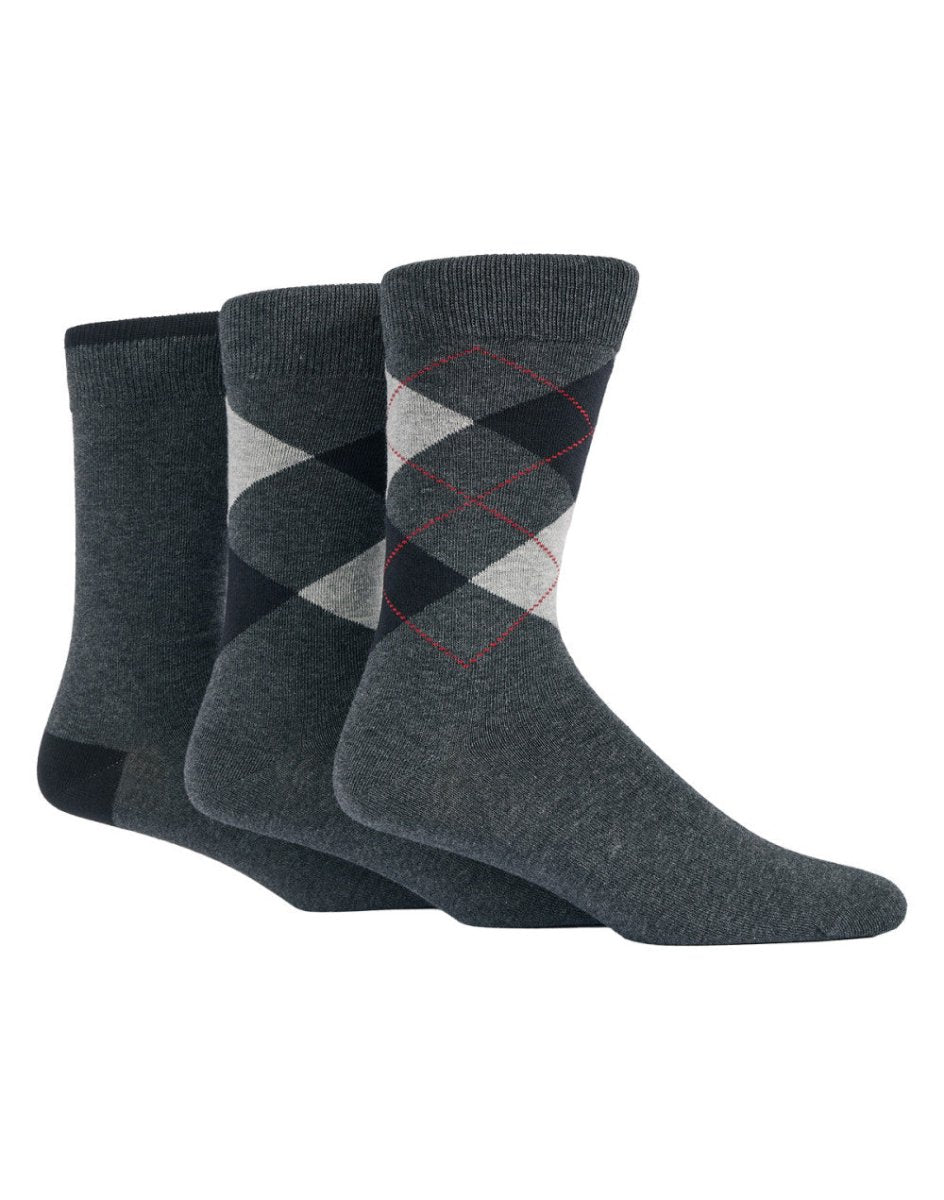 3 Pair Mens Argyle Socks - RUTHERFORD & Co