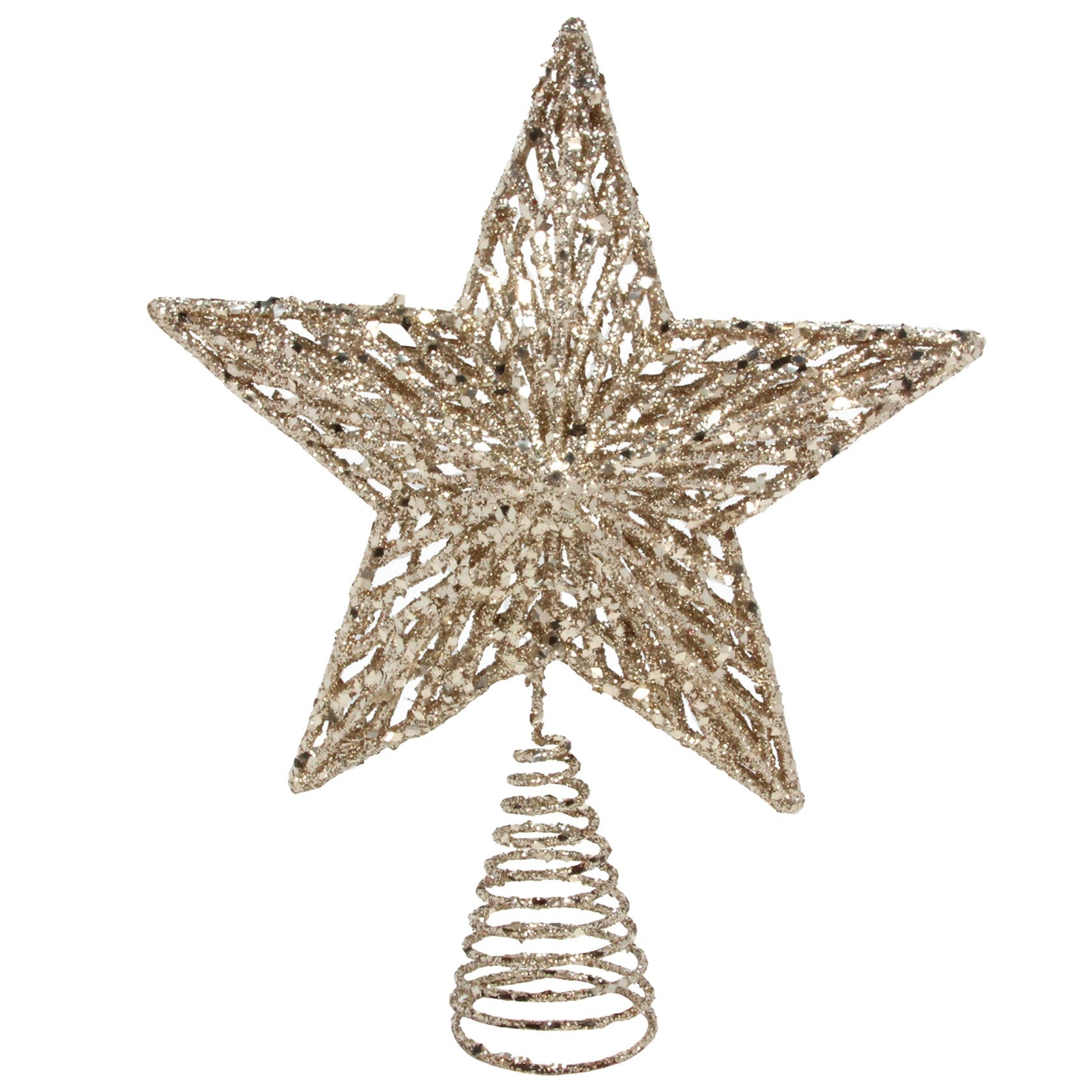 Sparkling Moulded Tree Top Star/Gold/Lge 35cm