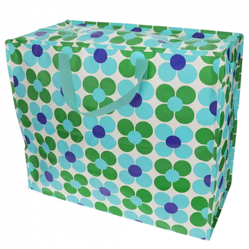 Jumbo storage bag - Blue and green Daisy