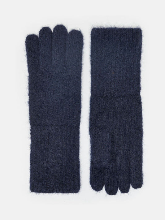 Effie Navy Knitted Gloves