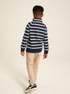 Finn Navy Striped Quarter Zip Sweatshirt