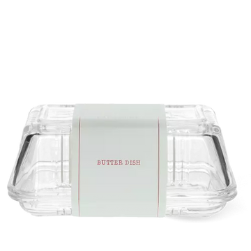 Glass butter dish