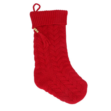 Red Knitted Christmas Stocking