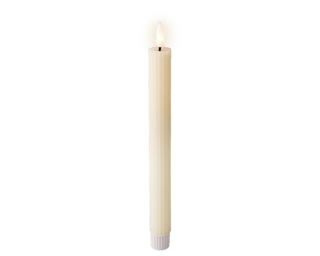 Lumineo LED Wick Dinner Candle - Beige (24.5 cm)