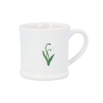 Stoneware Mini Mug 7cm – Snowdrops
