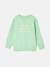 Sundaze Green Crew Neck Slogan Sweatshirt