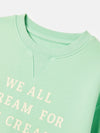 Sundaze Green Crew Neck Slogan Sweatshirt