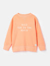 Sundaze Orange Crew Neck Slogan Sweatshirt