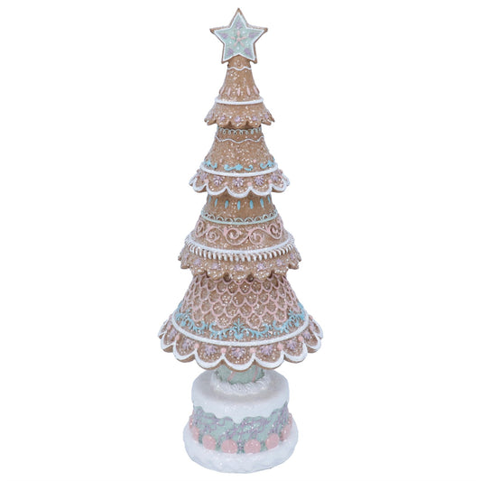 Pastel Iced Gingerbread Tree Resin Ornament (5cm)