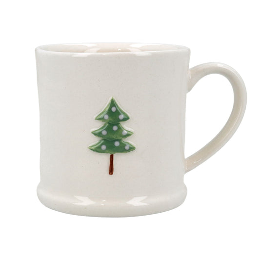 Green Tree Stoneware Mini Mug (7cm)