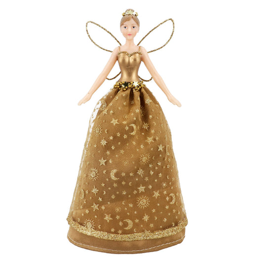 Gold Celestial Fairy Resin Tree Topper (18cm)