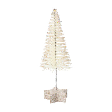 Cream on Star Base Bristle Tree (28cm)