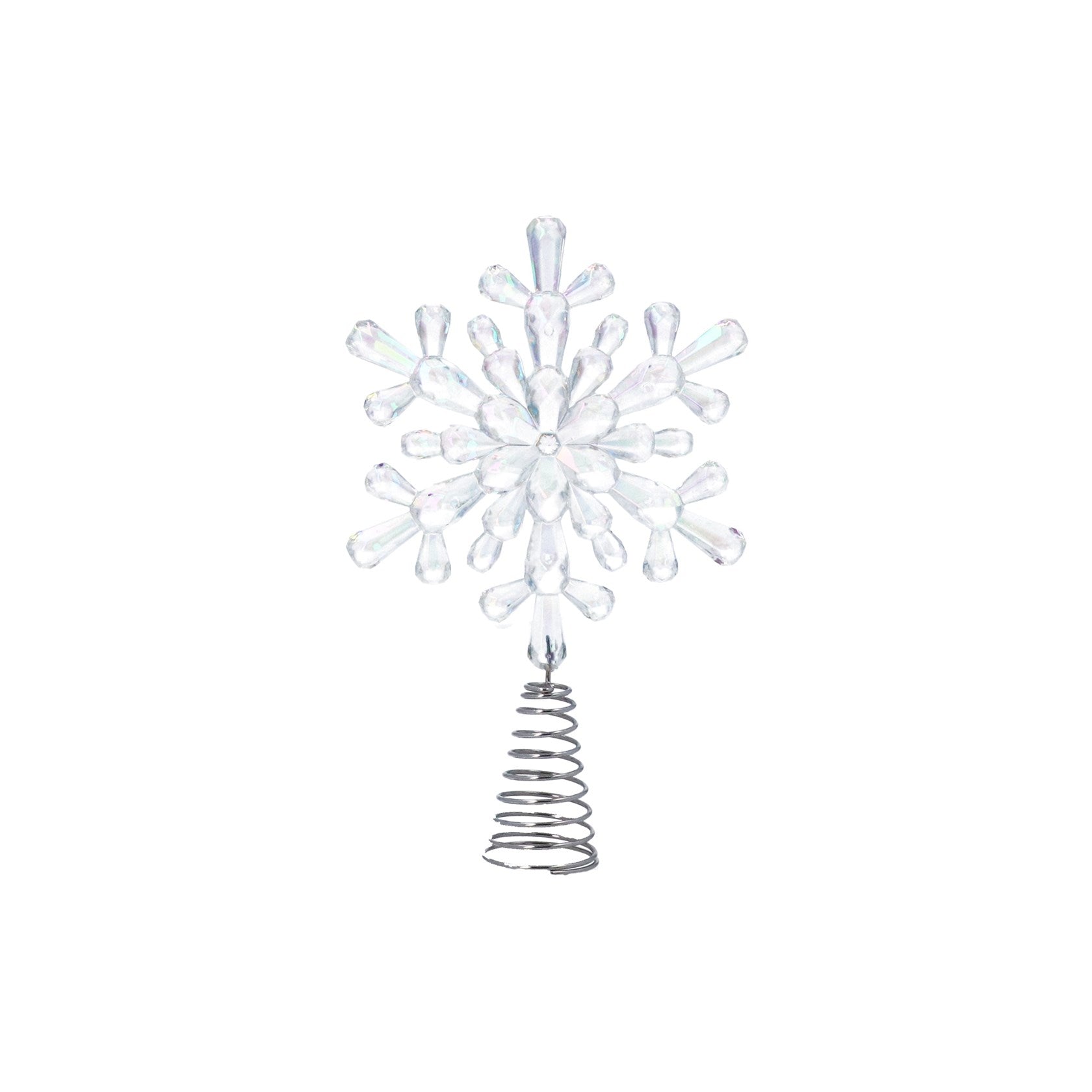 Rainbow Acrylic Snowflake Mini Tree Topper