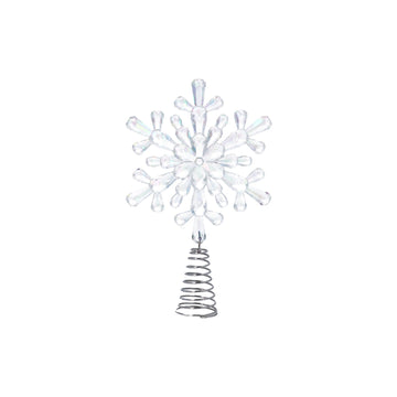 Rainbow Acrylic Snowflake Mini Tree Topper