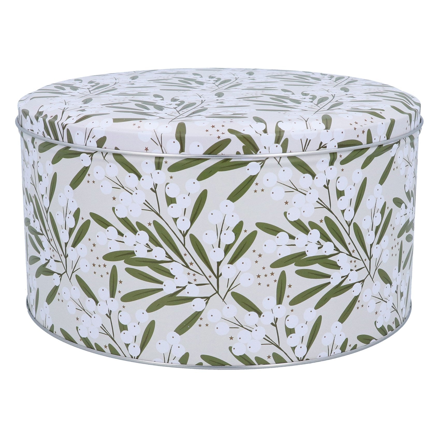 Mistletoe Ivory Cake Tin