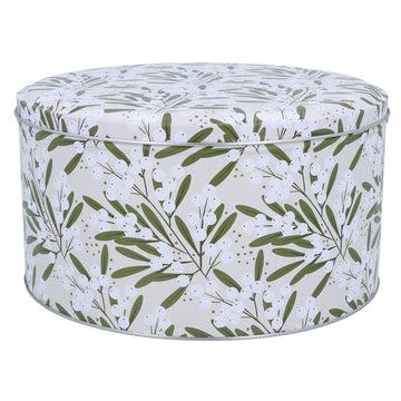 Mistletoe Ivory Cake Tin