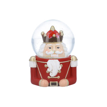 Nutcracker Head Resin Snow Globe (9cm)