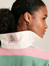 Falmouth Pink & Green Striped Cotton Rugby Shirt