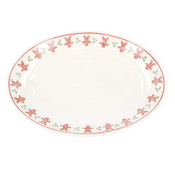 Gingerbread Ceramic Oval Plate (33cm)