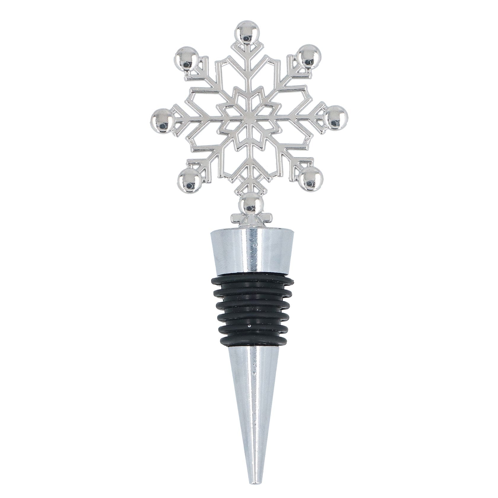 Silver Snowflake Bottle Stopper
